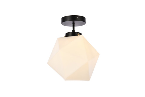 Lawrence One Light Flush Mount in Black (173|LD2347BK) Lawrence One Light Flush Mount in Black (173|LD2347BK)