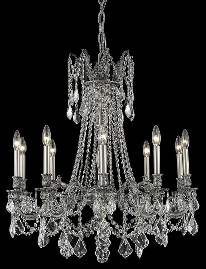 Rosalia Ten Light Chandelier in Pewter (173|9210D28PW/RC)