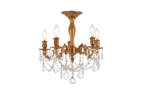 Rosalia Five Light Flush Mount in French Gold (173|9205F18FG/RC)