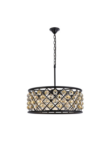 Madison Six Light Chandelier in Matte Black (173|1214D25MB-GT/RC)