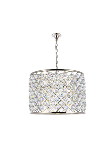 Madison Eight Light Chandelier in Polished nickel (173|1206D27PN/RC)