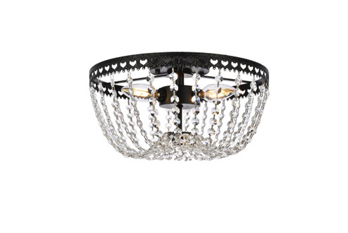 Kylie Three Light Flush Mount in Black (173|1112F12BK)