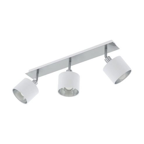 Valbiano Three Light Track Light in Satin Nickel and White (217|97534A)