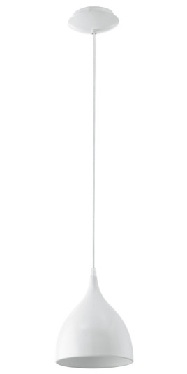 Coretto One Light Pendant in Steel / Glossy White (217|92716A)