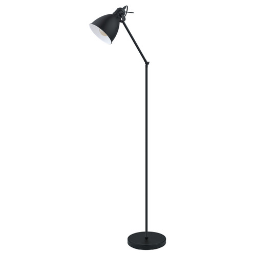 Priddy One Light Floor Lamp in Black / White (217|49471A)