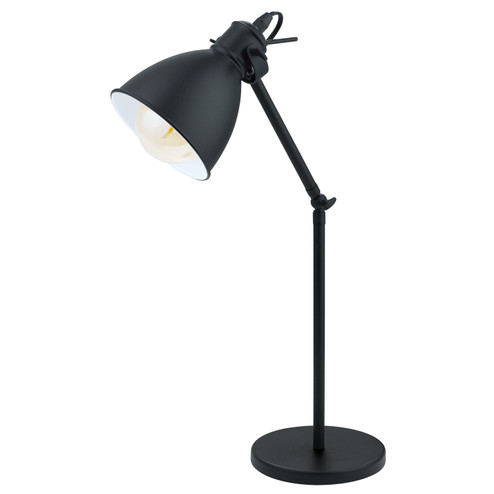 Priddy One Light Table Lamp in Black / White (217|49469A)
