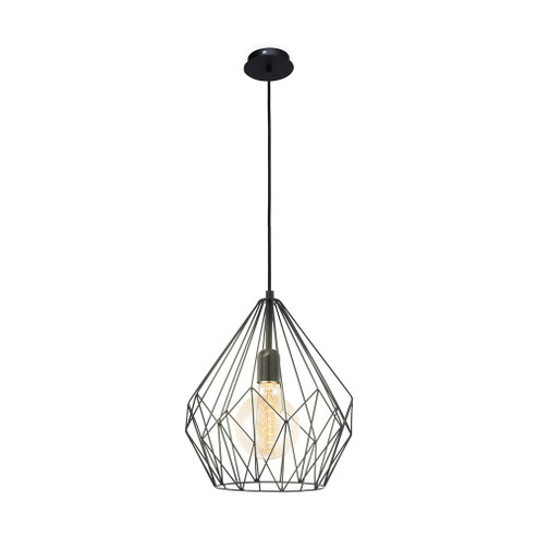 Carlton One Light Pendant in Black (217|49257A)