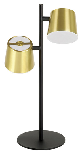 Altamira LED Table Lamp in Structured Black & Brass (217|39986A)