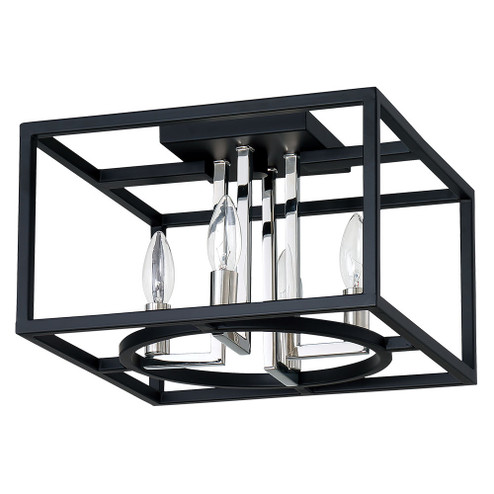 Mundazo Four Light Ceiling Mount in Black and Chrome (217|204602A)