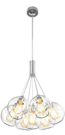Oberon Seven Light Pendant in Chrome With Clear Glass (214|DVP13237CH-CL)