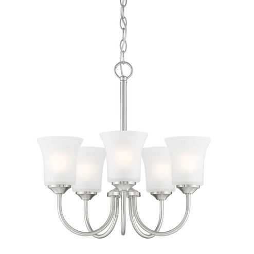 Bronson Five Light Chandelier in Brushed Nickel (43|D278M-5CH-BN)