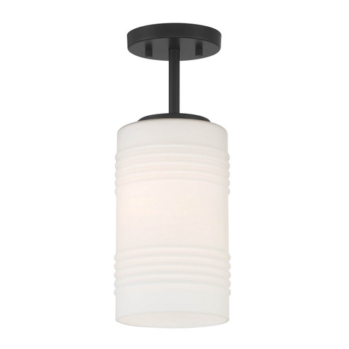 Leavenworth One Light Semi Flush Convertible in Matte Black (43|D257M-SF-MB)