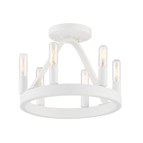 Carousel Six Light Semi Flush Mount in Matte White (43|D254C-SF-MW)