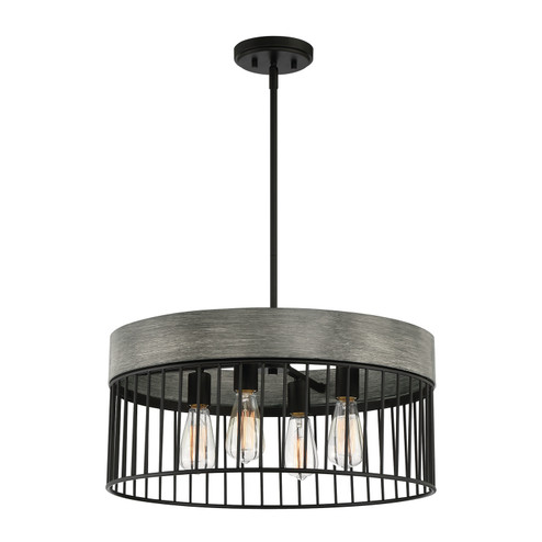 Aster Four Light Pendant in Matte Black (43|D226M-24P-MB)