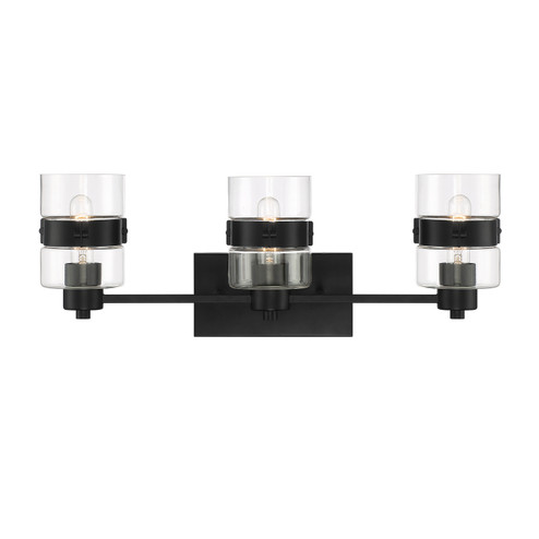 Midnight LA Three Light Vanity in Matte Black (43|D222M-3B-MB)