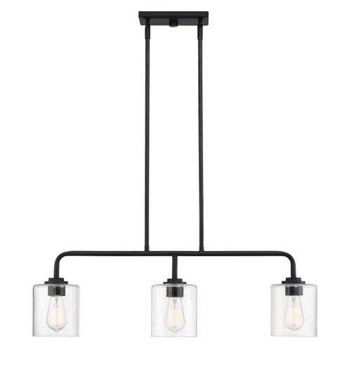 Logan Three Light Island Pendant in Matte Black (43|96438-MB)