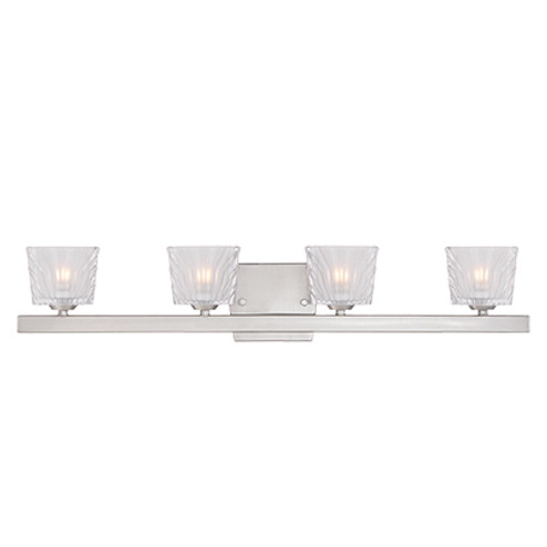 Volare Four Light Bath Bar in Satin Platinum (43|68104-SP)