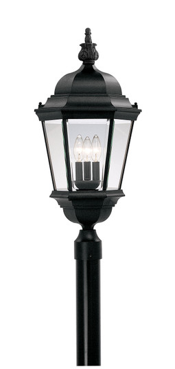 Builder Cast Aluminum Three Light Post Lantern in Black (43|2956-BK)