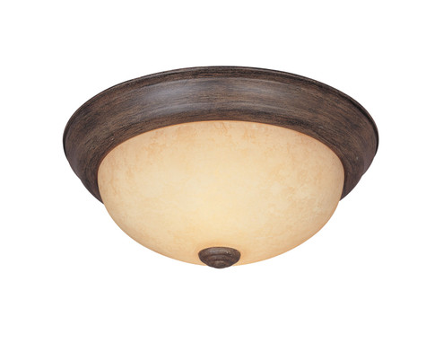 Decorative Flushmount Three Light Flushmount in Warm Mahogany (43|1257L-WM-AM)