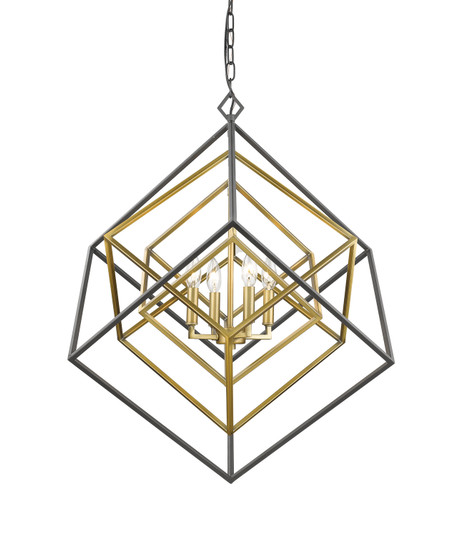 Euclid Four Light Chandelier in Olde Brass / Bronze (224|457-4OBR-BRZ)