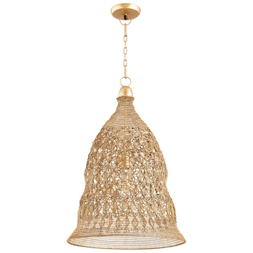 One Light Pendant in Aged Brass (208|10753)