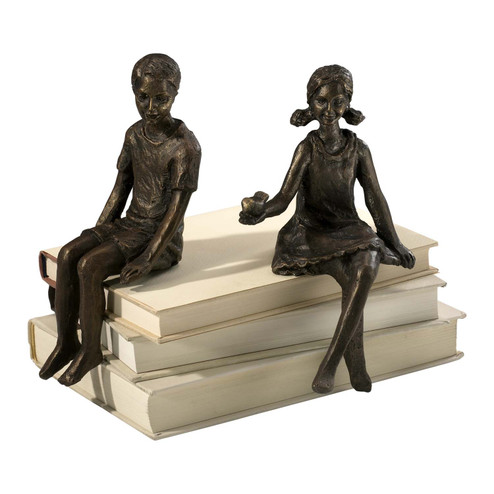 Shelf Figurine Sculpture in Oiled Bronze (208|03041)
