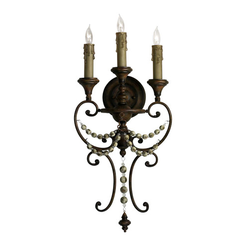 Meriel Three Light Wall Bracket in Antiqued Sienna (208|03009)