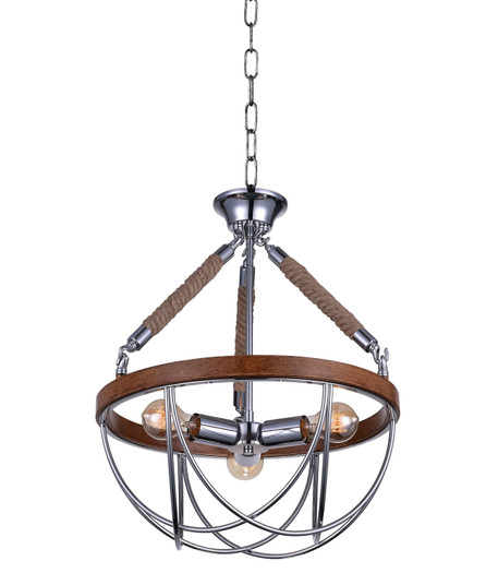 Parana Three Light Chandelier in Chrome (401|9965P18-3-601)