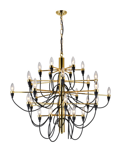 Hayden 30 Light Chandelier in Shinny Gold (401|9959P34-30-617)