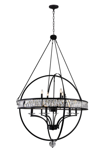 Arkansas 12 Light Chandelier in Black (401|9957P42-12-101)