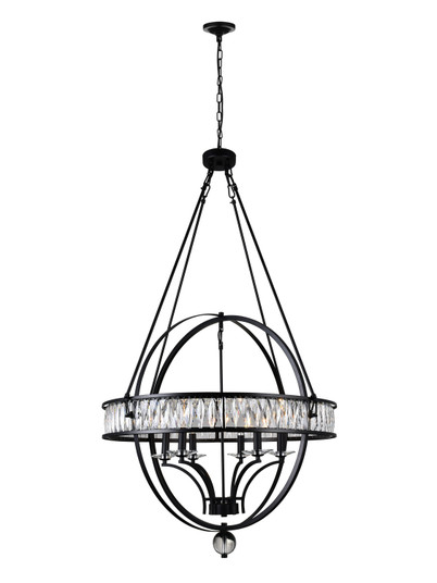 Arkansas Six Light Chandelier in Black (401|9957P30-6-101)
