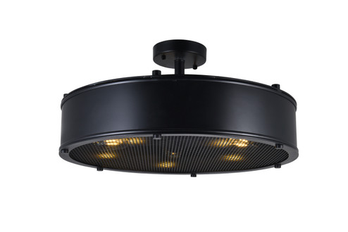Tigris Five Light Flush Mount in Black (401|9904C20-5-101)