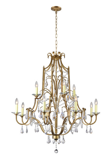 Electra 12 Light Chandelier in Oxidized Bronze (401|9836P37-12-125)