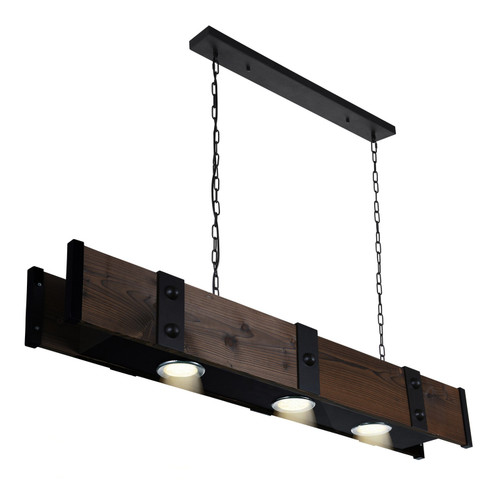 Pago Three Light Island Chandelier in Black (401|9748P42-3-101)