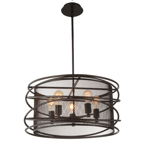 Darya Five Light Pendant in Brown (401|9700P22-5-197)