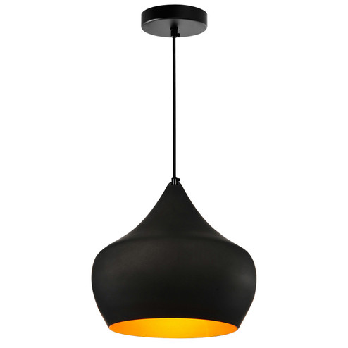 Dynamic One Light Pendant in Black (401|9632P15-1-101)
