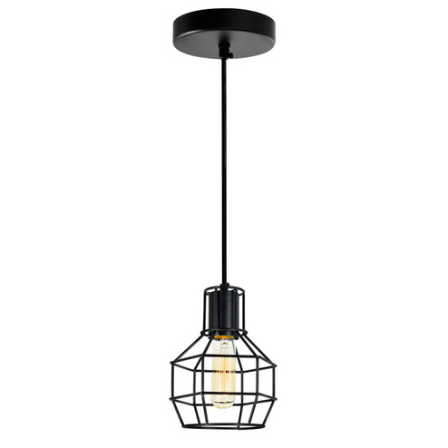 Secure One Light Mini Pendant in Black (401|9608P6-1-101)