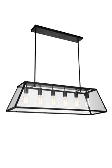 Alyson Six Light Chandelier in Black (401|9601P42-6-101)