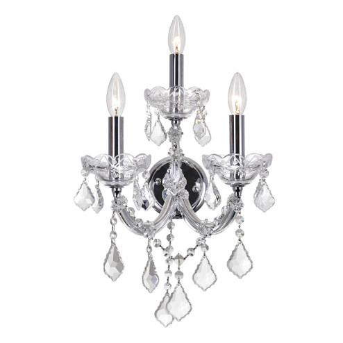 Maria Theresa Three Light Wall Sconce in Chrome (401|8318W12C-3 (Clear))