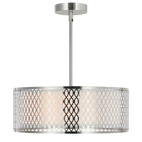 Mikayla Three Light Chandelier in Satin Nickel (401|5555P17SN)
