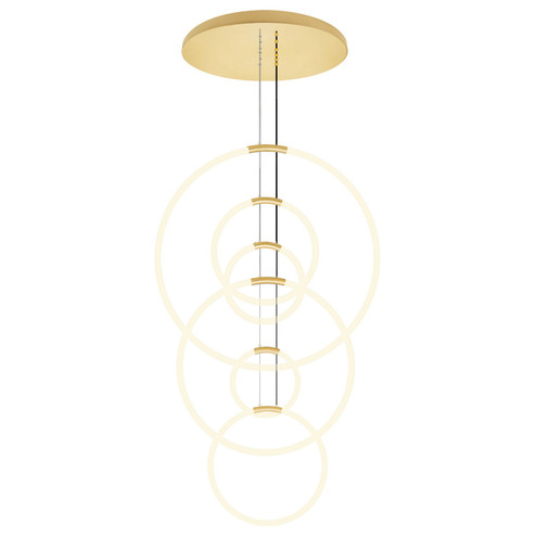 Hoops LED Chandelier in Satin Gold (401|1273P35-6-602-R)