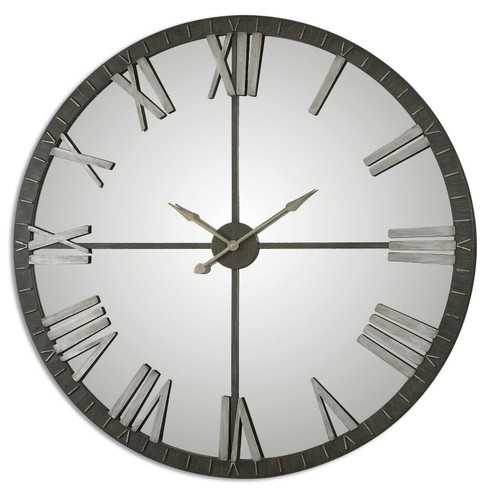 Amelie Wall Clock in Rustic Bronze w/Silver Highlights (52|06419)