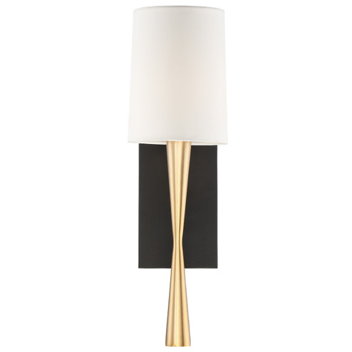 Trenton One Light Wall Sconce in Aged Brass + Black Forged (60|TRE-221-AG-BF)