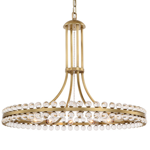 Clover 12 Light Chandelier in Aged Brass (60|CLO-8899-AG)