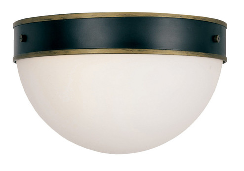 Capsule Two Light Outdoor Flush Mount in Matte Black + Textured Gold (60|CAP-8503-MK-TG)