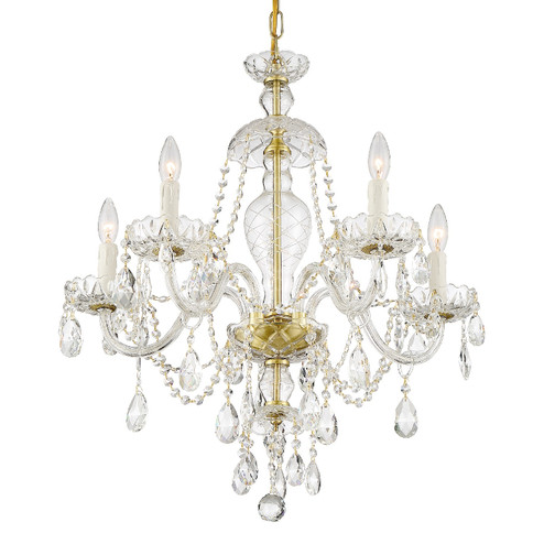 Candace Five Light Chandelier in Polished Brass (60|CAN-A1305-PB-CL-SAQ)