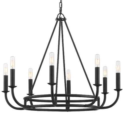 Bailey Eight Light Chandelier in Matte Black (60|BAI-A2108-MK)