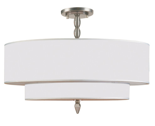 Luxo Five Light Semi Flush Mount in Satin Nickel (60|9507-SN_CEILING)