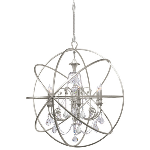 Solaris Six Light Chandelier in Olde Silver (60|9219-OS-CL-S)