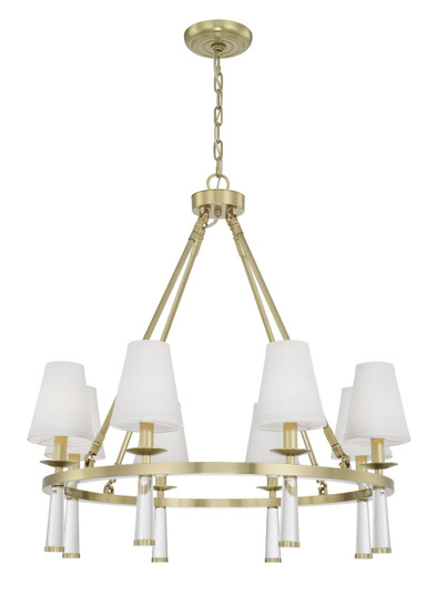 Baxter Eight Light Chandelier in Aged Brass (60|8867-AG)